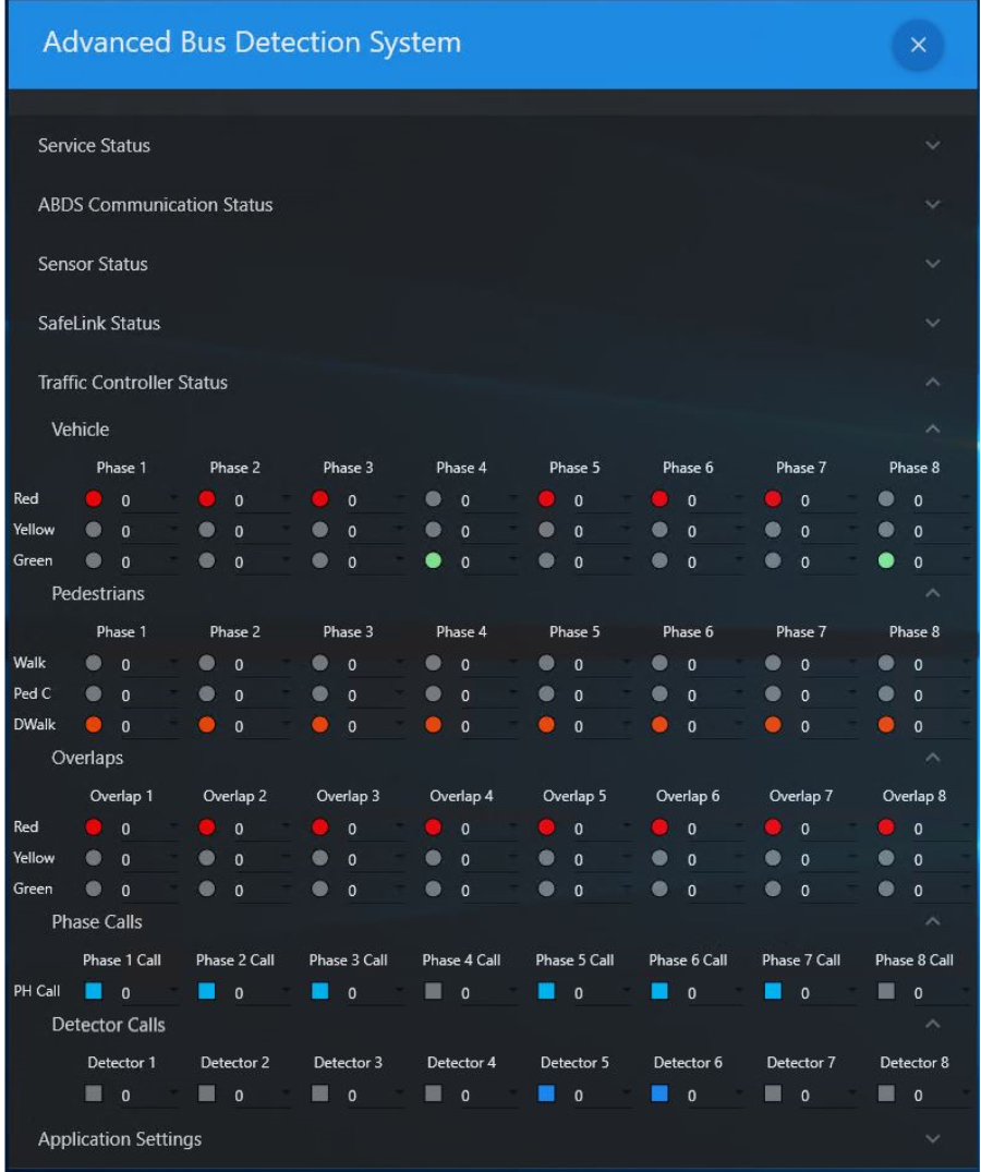 Traffic controller interface view
